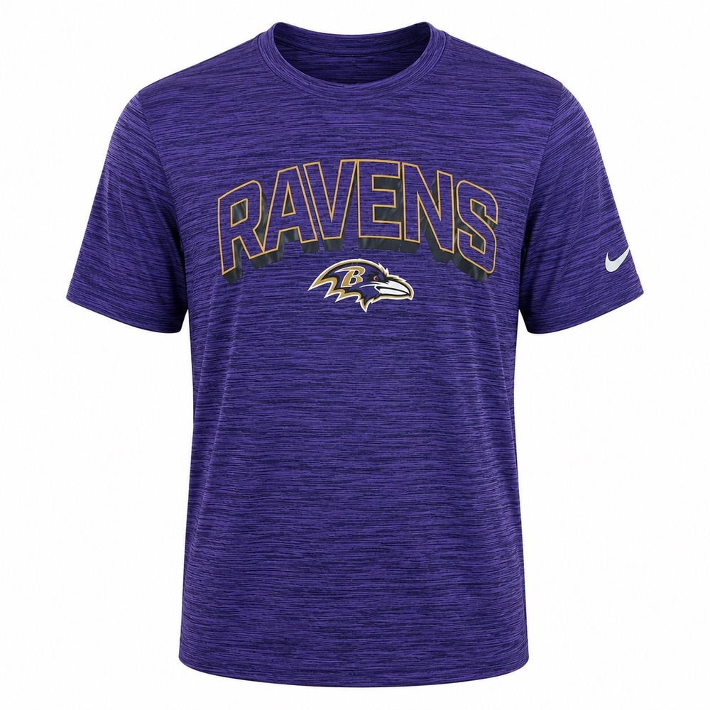 Nike NWT Baltimore Ravens NFL Dri-FIT Purple Heather T-Shirt Mens Small gym